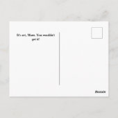 ブラックカラフルとアートだ。 ポストカード (裏面)