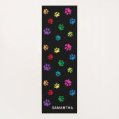 ブラックカラフルに可愛いポーカスタムプ ヨガマット (裏面)