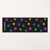 ブラックカラフルに可愛いポーカスタムプ ヨガマット (正面(横))