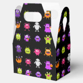 ブラックカラフルの可愛いハロウィンモンスター フェイバーボックス (オープン)