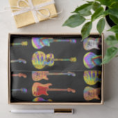 ブラックカラフルギター 薄葉紙 (ギフト)