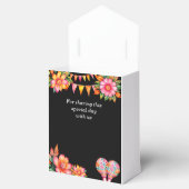 ブラックカラフルフローラフェスタ結婚メキシコ フェイバーボックス (オープン)