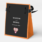 ブラックカラフルフローラフェスタ結婚メキシコ フェイバーボックス (裏面サイド)