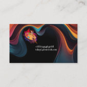 ブラックカラフルミニマル抽象芸術アーティスト 名刺 (裏面)