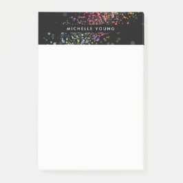 ブラックカラフルII上の紙吹雪モダン《写真》ぼけ味 ポストイット