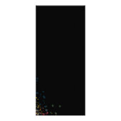 ブラックカラフルII上の紙吹雪モダン《写真》ぼけ味 ラックカード (裏面)