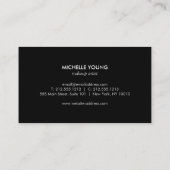 ブラックカラフルII上の紙吹雪モダン《写真》ぼけ味 名刺 (裏面)