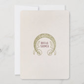 ブラックカラリリーブライダルシャワーアールヌーボーデコ 招待状 (裏面)