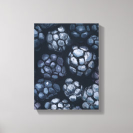 ブラックカラントの絵画 - 静物画イラスト キャンバスプリント