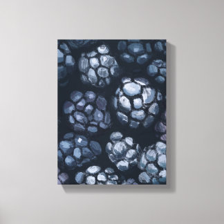 ブラックカラントの絵画 - 静物画イラスト キャンバスプリント