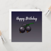 ブラックカラントの誕生日カード カード (正面/裏面インサイチュ)