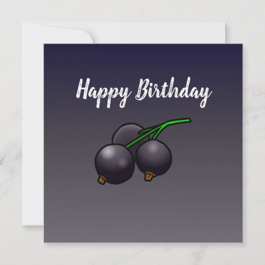 ブラックカラントの誕生日カード カード (正面)