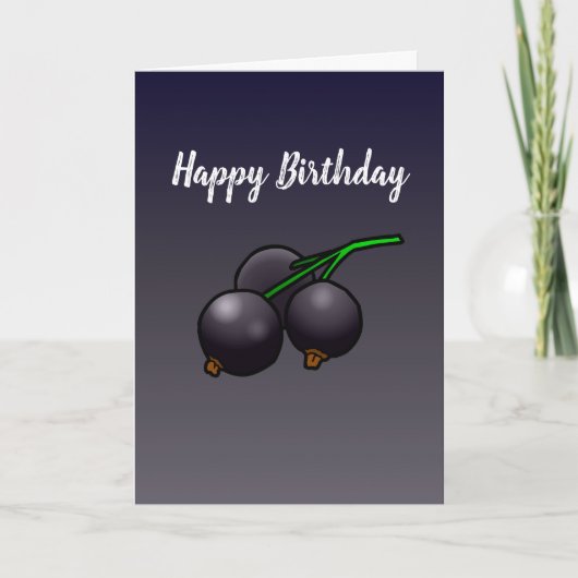 ブラックカラントの誕生日 カード (正面)
