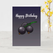 ブラックカラントの誕生日 カード (黄色い花)