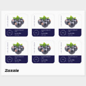 ブラックカラントスモールビジネスラベル スクエアシール (シート)