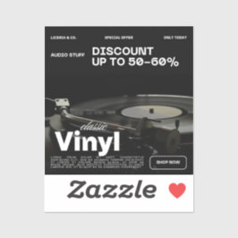 ブラックカラーのカスタムカットビニールシール シール