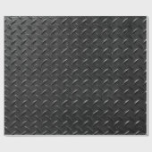 ブラックカラーの波打つメタリックなテクスチャ ラッピングペーパー (フラット)