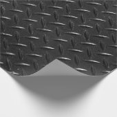 ブラックカラーの波打つメタリックなテクスチャ ラッピングペーパー (角)