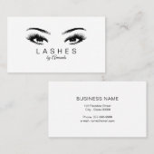 ブラックカラーのLashesアーティストの名刺 名刺 (正面/裏面)