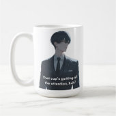 ブラックカラーアニメキャラクター嫉妬 コーヒーマグカップ (左)