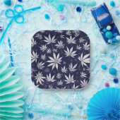 ブラックカラースタイルデザインファッション🍁スタイル ペーパープレート (パーティー)