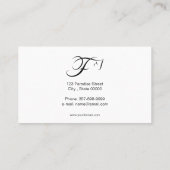 ブラックカラービジネスカードでモノグラムF馬 名刺 (裏面)