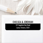 ブラックカラーブロックカスタム差出人住所ラベル ラベル (インサイチュ)