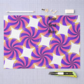 ブラックカラー文字ティッシュペーパー 薄葉紙 (クラフト)