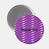 ブラックカラー文字円磁石 マグネット (正面/裏面)