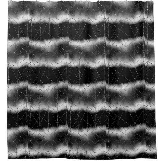 ブラックカラー無地のシルバーバッジパーソナライズされた シャワーカーテン (正面)