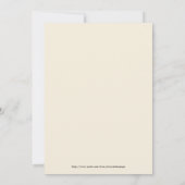 ブラックカリグラフィオンベージュ結婚式招待状 招待状 (裏面)