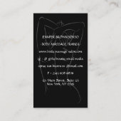 ブラックカリグラフィーウーマンボディースカルプティング・コンタリング 名刺 (裏面)