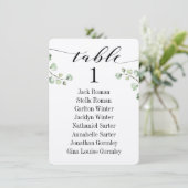 ブラックカリグラフィーグリーン シーティングチャート カード 8 (スタンド正面)