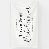 ブラックカリグラフィーブライダルシャワーバナー 横断幕 (縦)