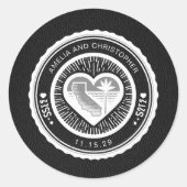 ブラックカリフォルニアパスポート ラウンドシール (正面)