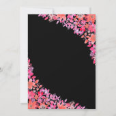 ブラックカントリーウォーターカラーボホフローラブライダルシャワー 招待状 (裏面)