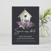 ブラックカントリー素朴パープルフローラバードハウス セーブザデート (スタンド正面)