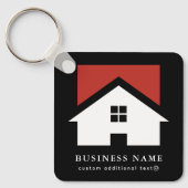 ブラックカンパニーのビジネスロゴとQRコード キーホルダー (正面)