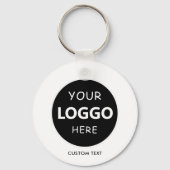 ブラックカンパニーカスタムビジネスにおけるロゴおよびQRコード キーホルダー (正面)