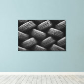 ブラックカータイヤ2 キャンバスプリント (インサイチュ (ウッドフロア))