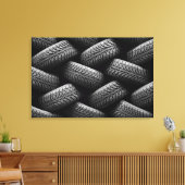 ブラックカータイヤ2 キャンバスプリント (インサイチュ (リビング))