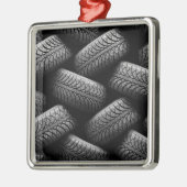 ブラックカータイヤ メタルオーナメント (左)