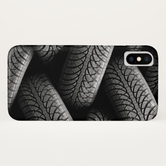 ブラックカータイヤ Case-Mate iPhoneケース (裏面(横))