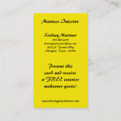 ブラックカードとイエローダマスクの名刺 名刺 (裏面)