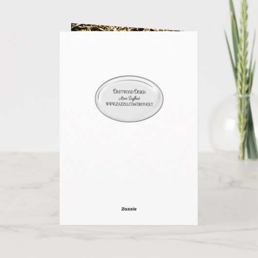 ブラックカードに描かれた30歳の誕生日ユーモア カード (裏面)