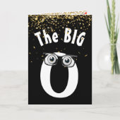 ブラックカードに描かれた30歳の誕生日ユーモア カード (正面)