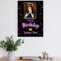 ブラックカード写真かわいいハッピーバースデー