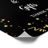 ブラックカード＆ギフトサイン ゴールド セレブレーション ポスター (角)