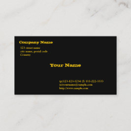 ブラックカード、金ゴールドフォント 名刺