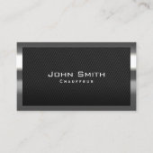 ブラックカーボンファイバーショーフールビジネスカード 名刺 (正面)